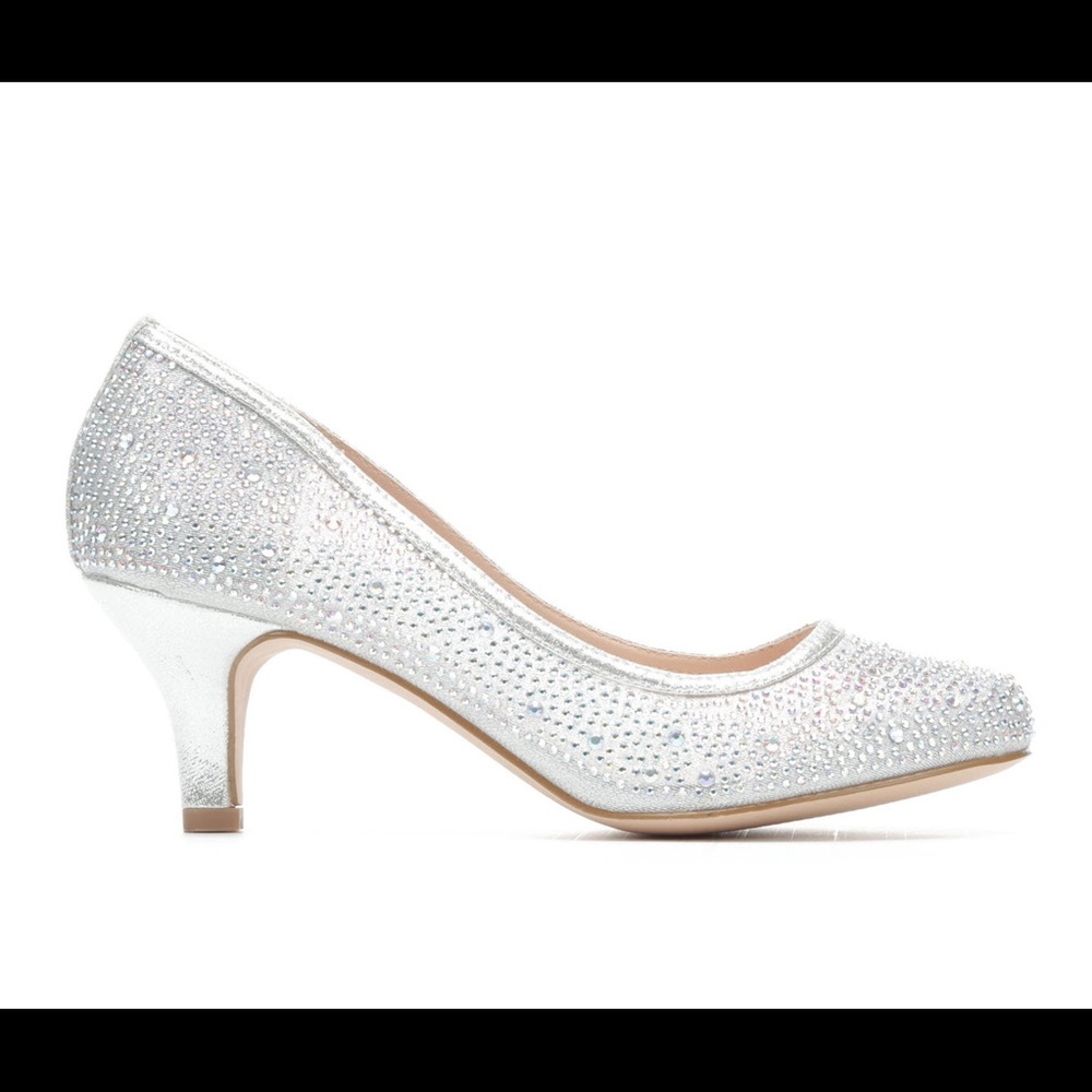 Silver Glitter Heels